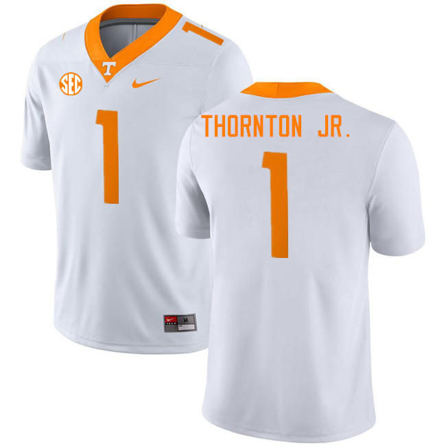 Dont'e Thornton Jr. Tennessee Jersey,Tennessee Volunteers #1 Dont'e Thornton Jr. Jersey-White